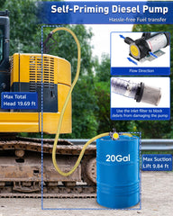 FAITIO included hoses and adjustable nozzle displayed for easy setup benefit