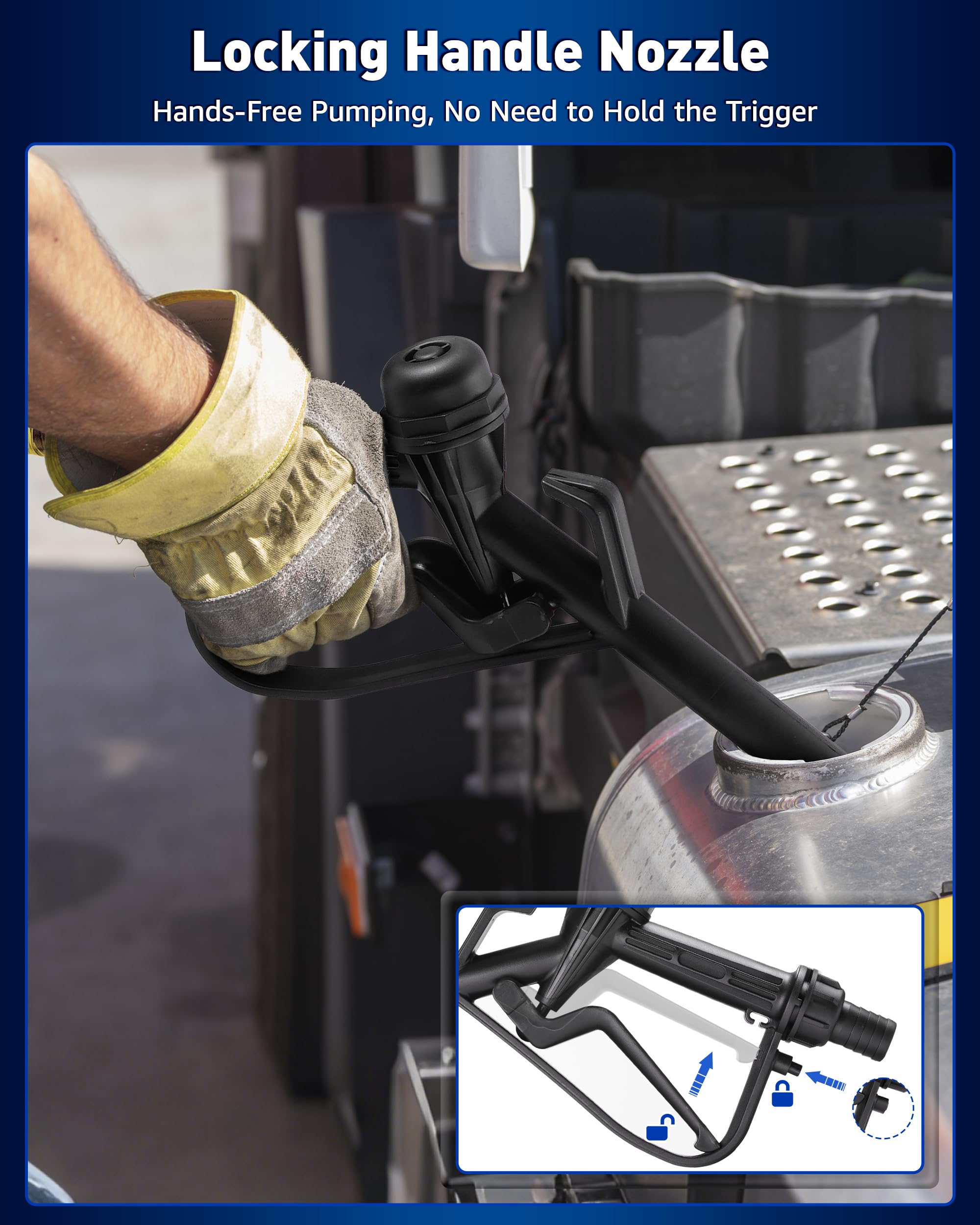 FAITIO pump with ruler showing hose lengths and practical scale
