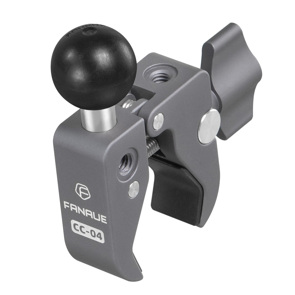 FANAUE front view handlebar clamp showing sturdy build and easy mounting benefit
