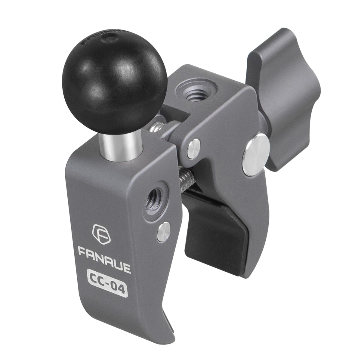 FANAUE front view handlebar clamp showing sturdy build and easy mounting benefit