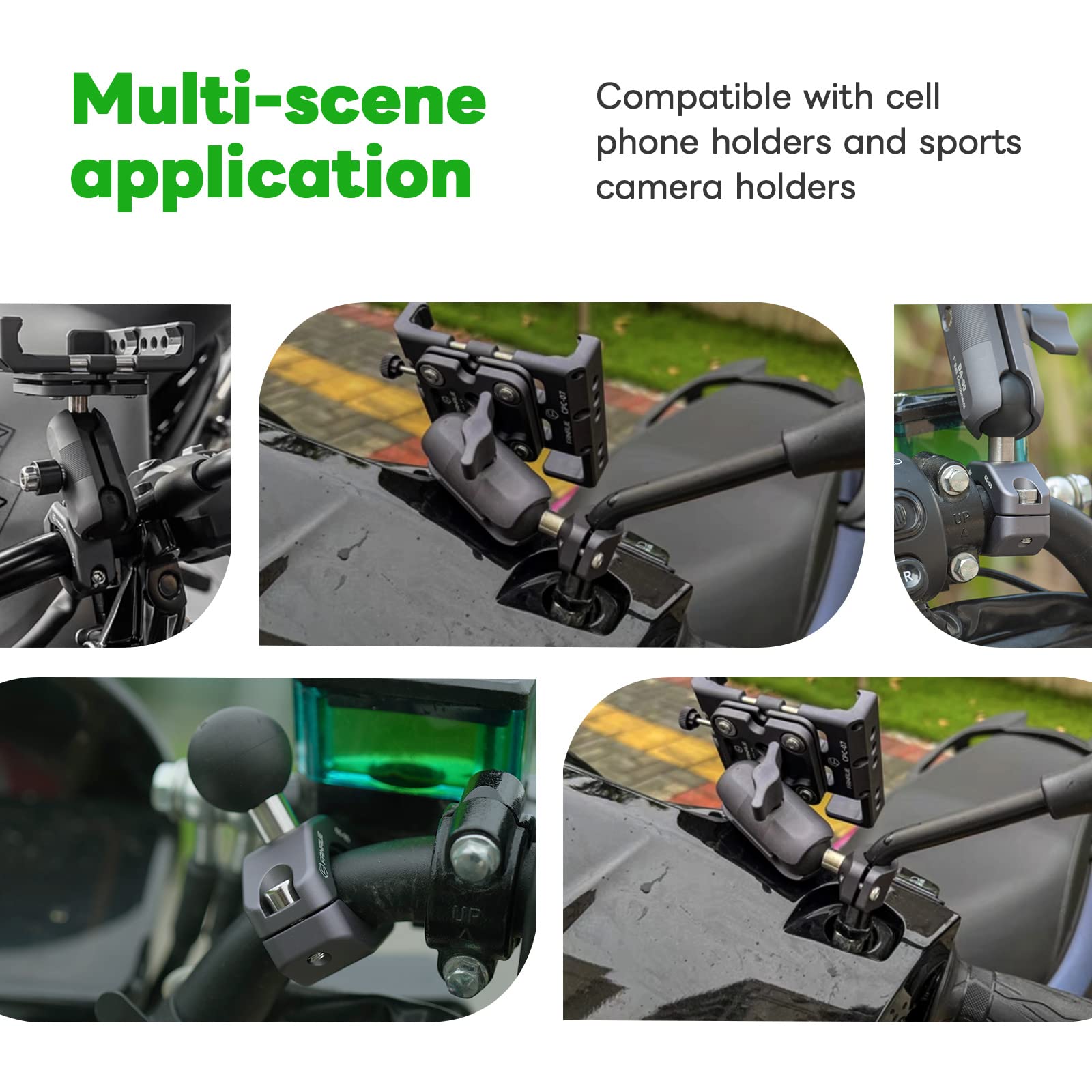 FANAUE lifestyle image with navigation mounted for clear rider visibility