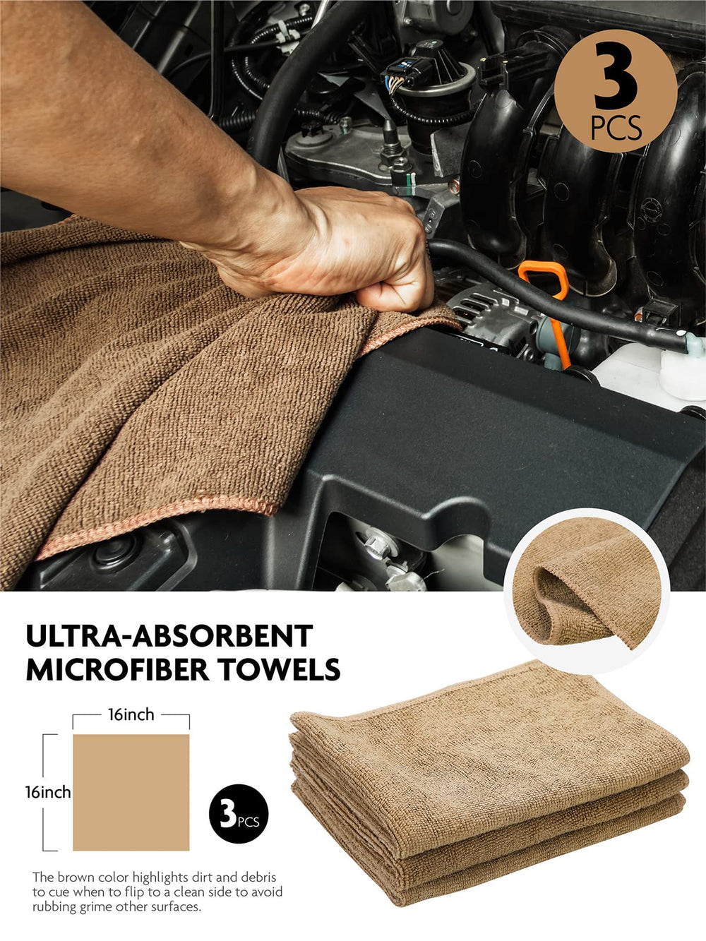 fantasticlean microfiber towels folded lint-free polishing and final buffing