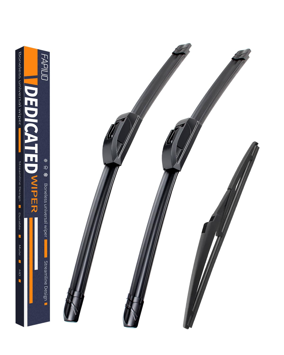 FAPIUO front packaging showing model fit and sizes benefits quick identification