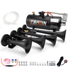 FARBIN four-trumpet front assembly displayed, durable warning presence