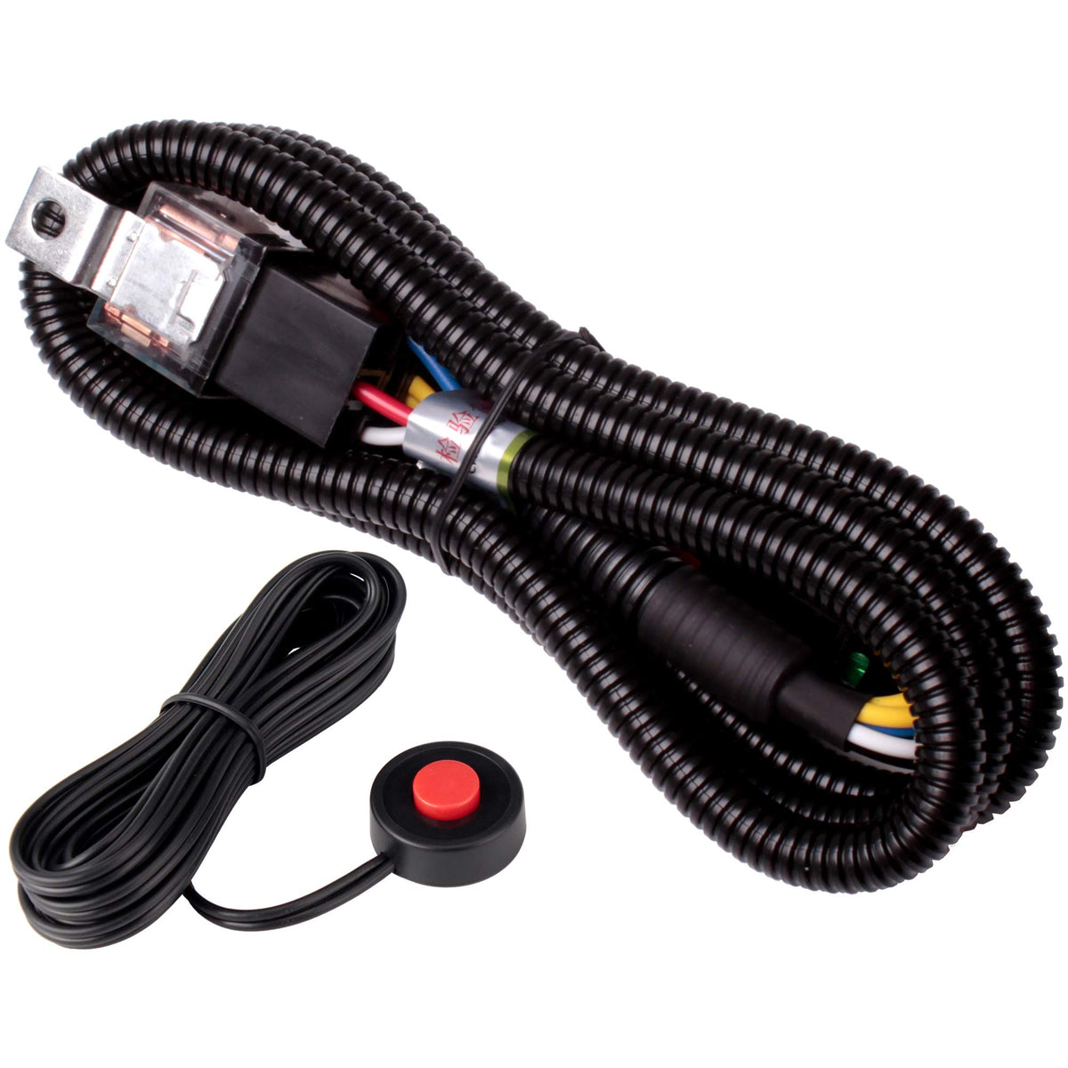 FARBIN relay harness front package showing kit components and benefit easy installation