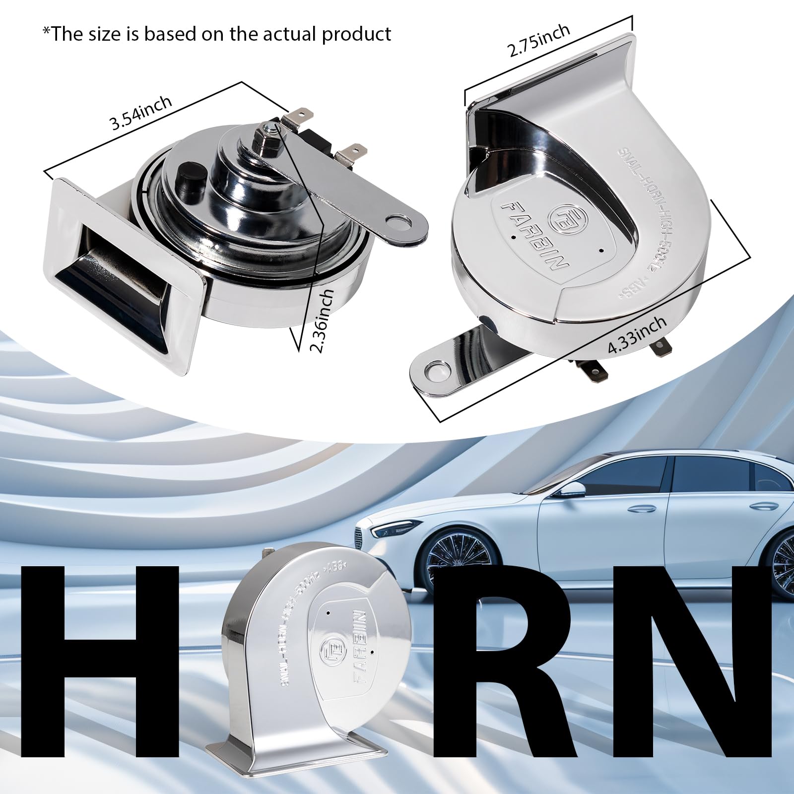 FARBIN horn spray-tested illustrating IPX5 water resistance for weather durability