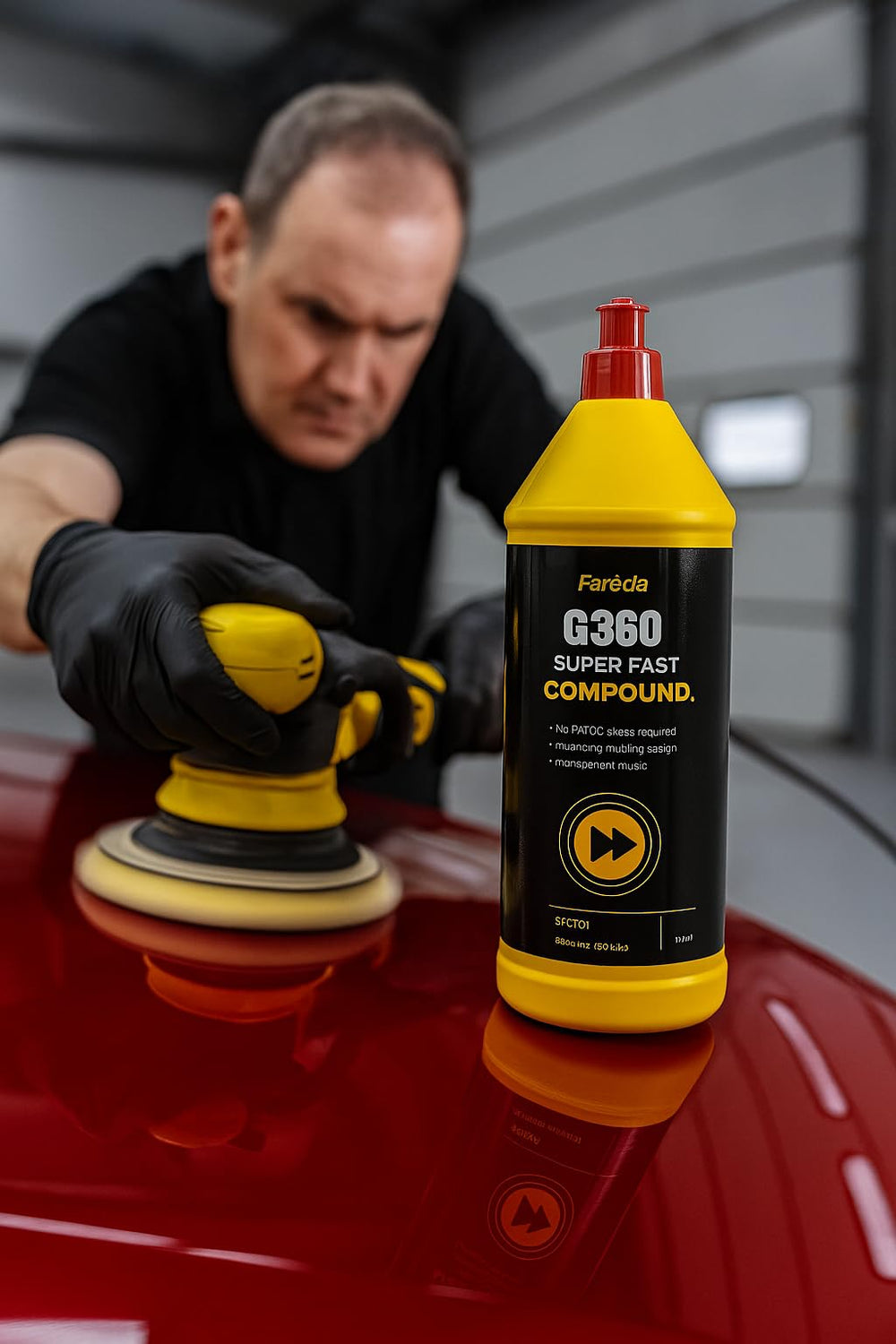 Farecla G360 finished hood showing deep gloss and swirl-free result
