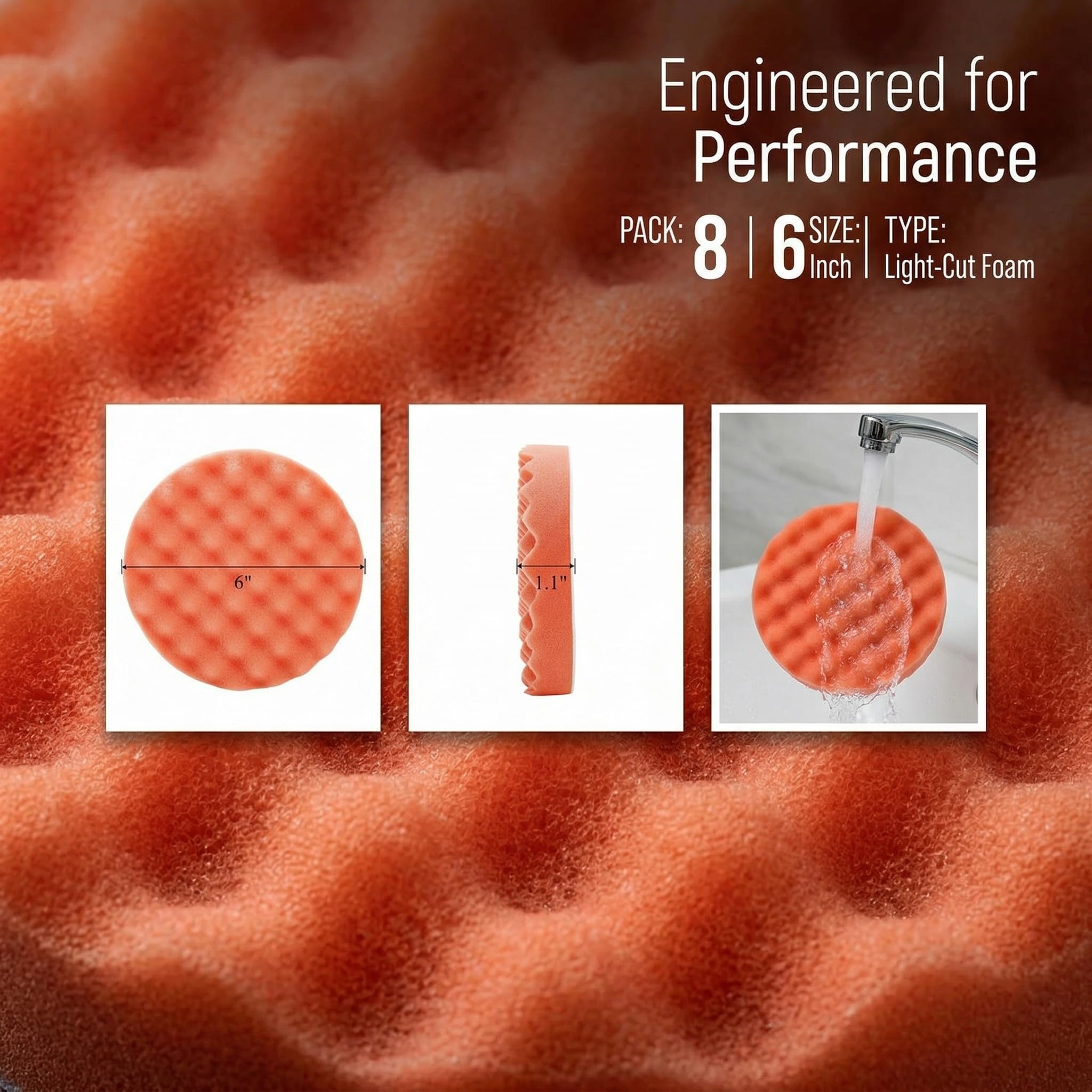 Fasmov close-up of waffle foam texture highlighting heat reduction benefit
