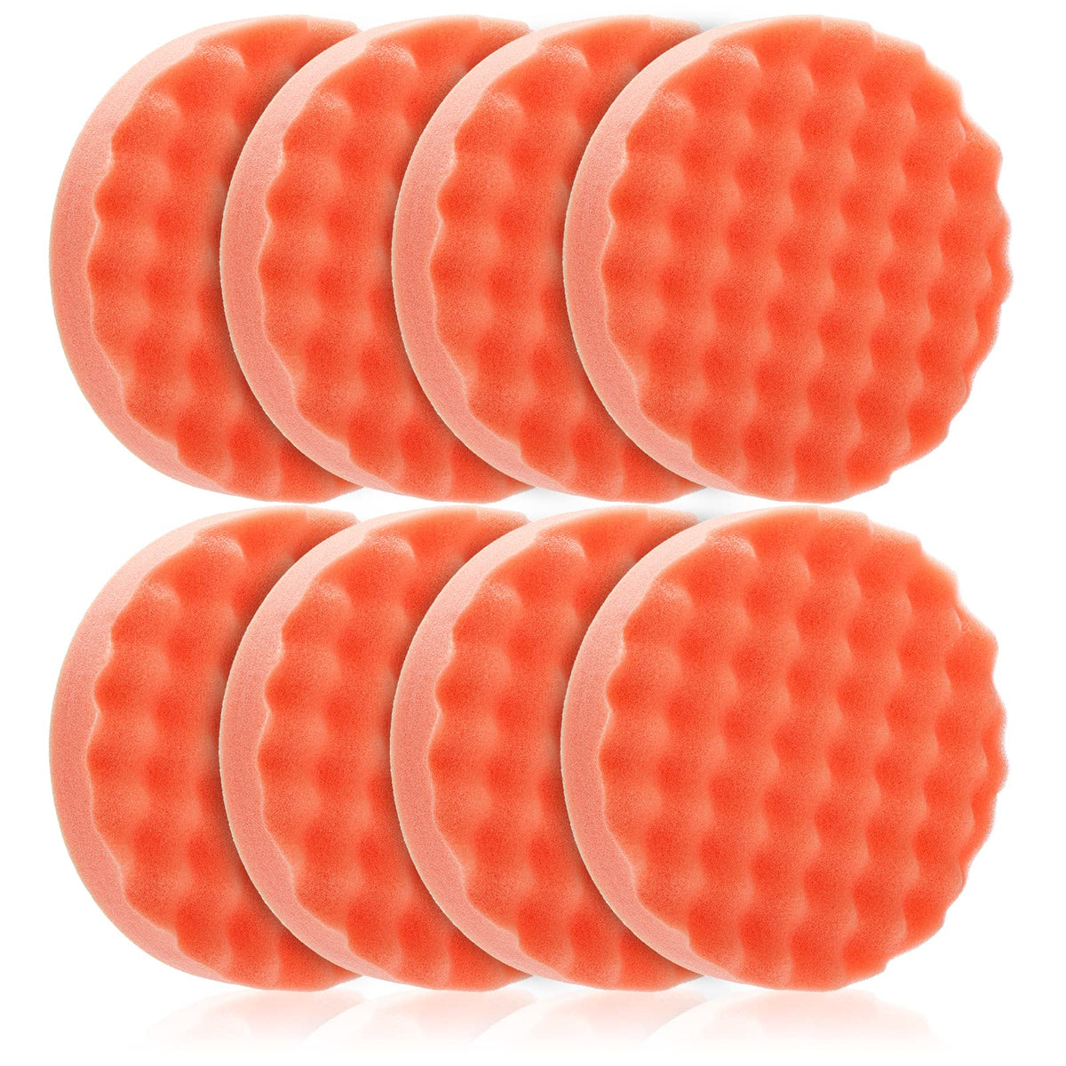 Fasmov front packaging showing 6-inch orange waffle pads and quantity benefits