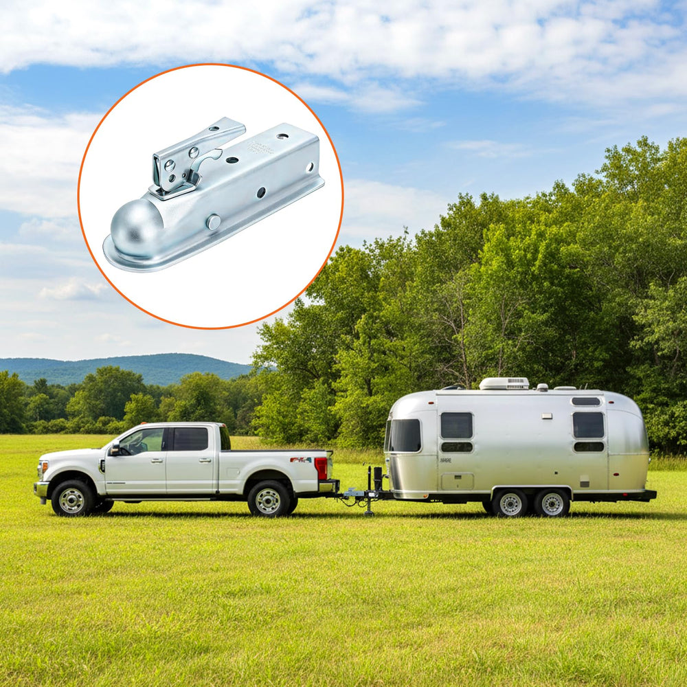 Fasmov attached to trailer in towing setup showing reliable on-road performance