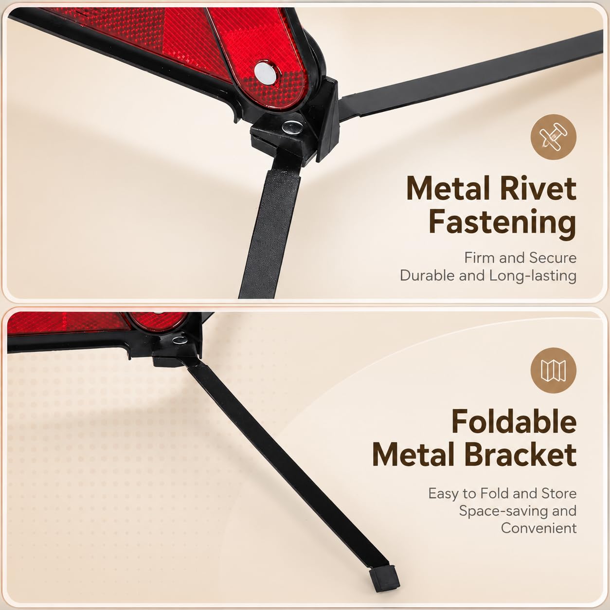 Fasmov weighted base detail provides stability against wind and traffic