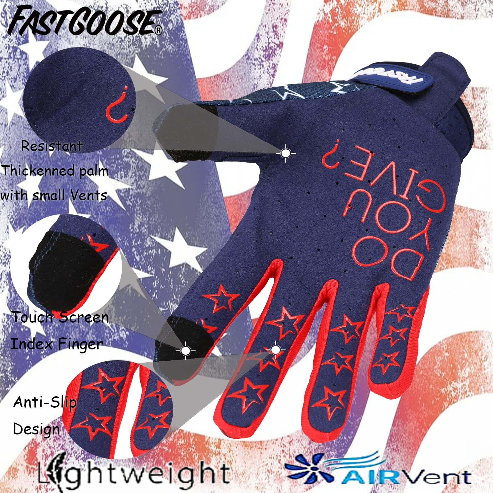 FASTGOOSE touchscreen demo on thumb and index for quick device use