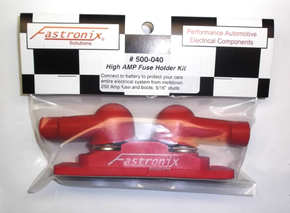 Fastronix fuse holder mounted in engine bay demonstrating secure installation