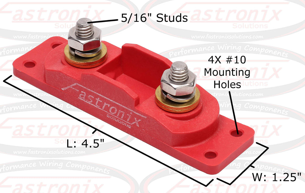 Fastronix close-up of 5/16" studs with boots showing corrosion protection