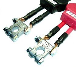 Fastronix alloy battery terminals closeup showing strong clamp and corrosion resistance