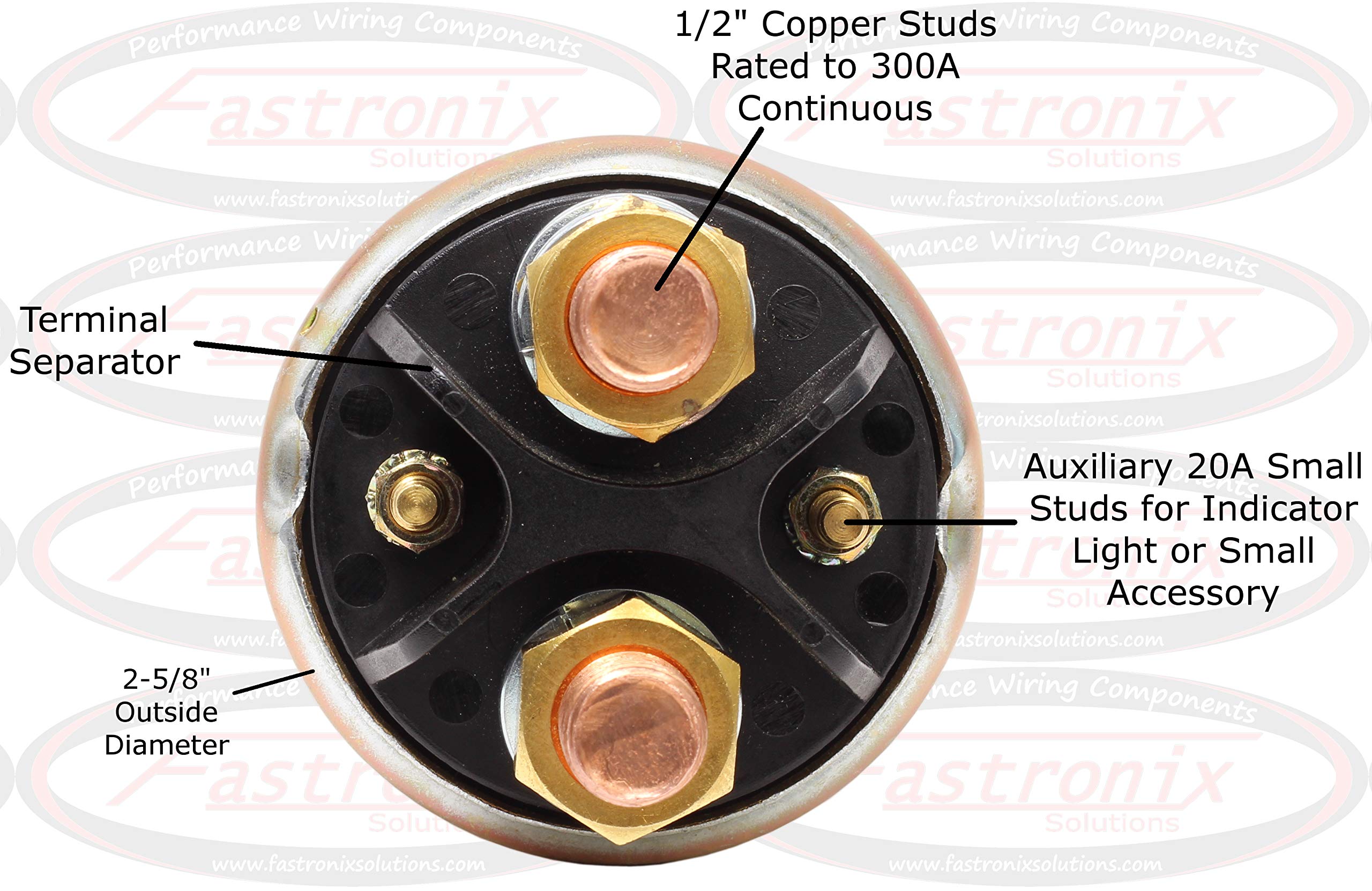 Fastronix auxiliary studs and wiring showing small accessory hookup and safe indicator connection