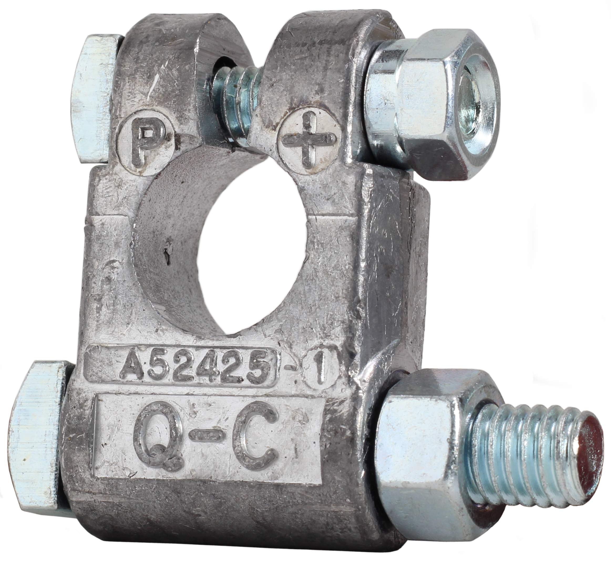 Fastronix terminals installed on a car battery showing secure fit and improved conductance