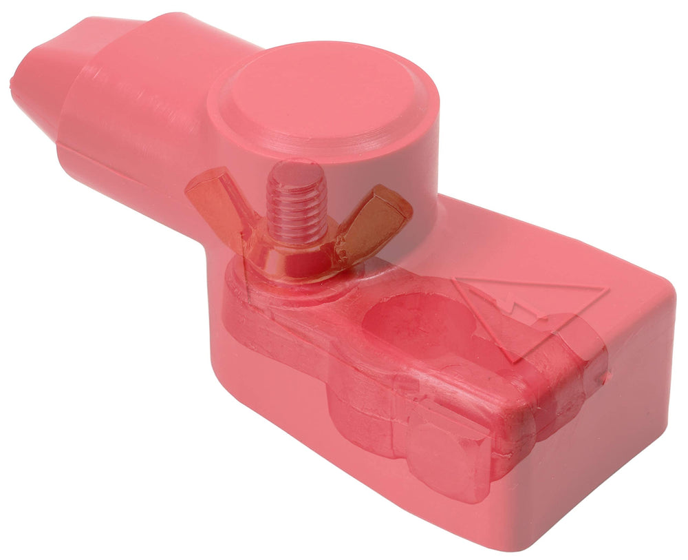 Fastronix positive terminal close-up highlighting lead-alloy contact for reliable conductivity