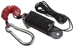Fastway zip front view showing coiled red cable and switch, improves towing safety