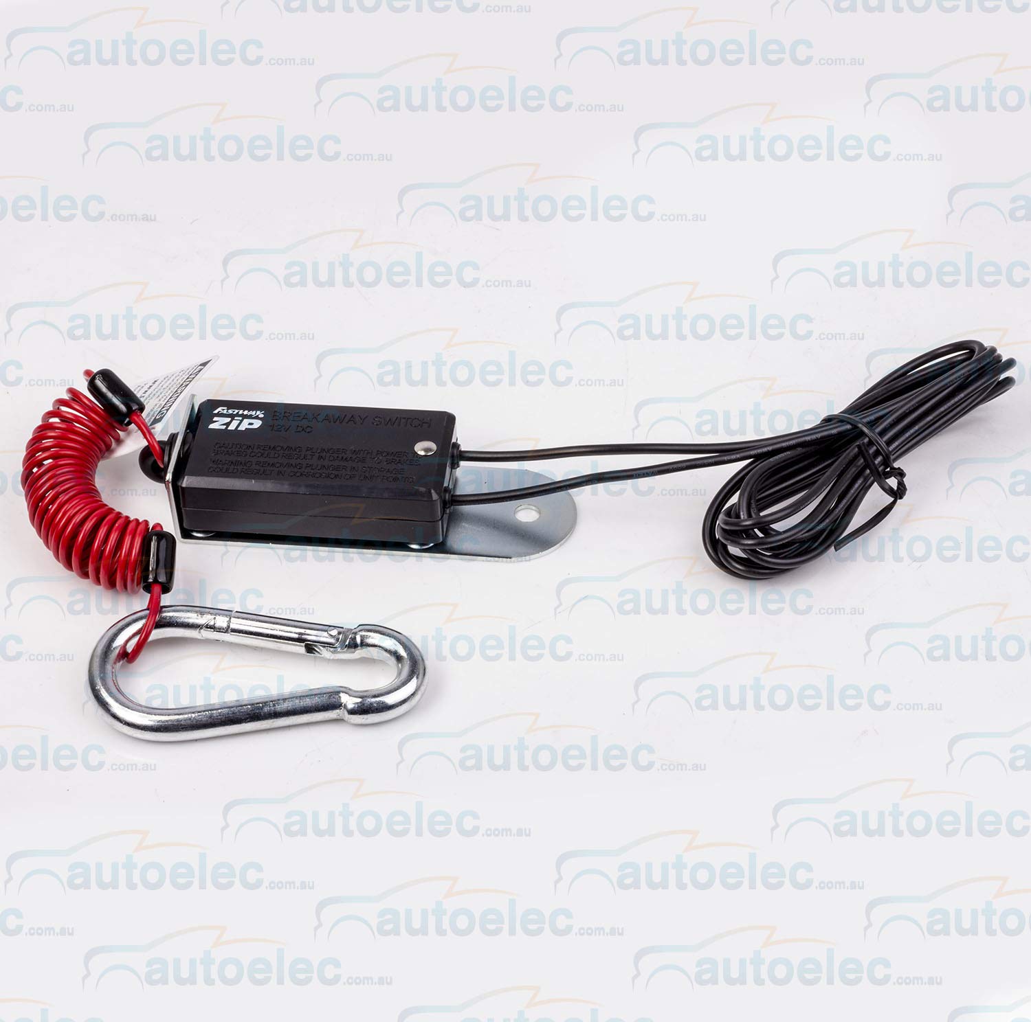 Fastway close-up of electric brake switch demonstrating secure activation reliability