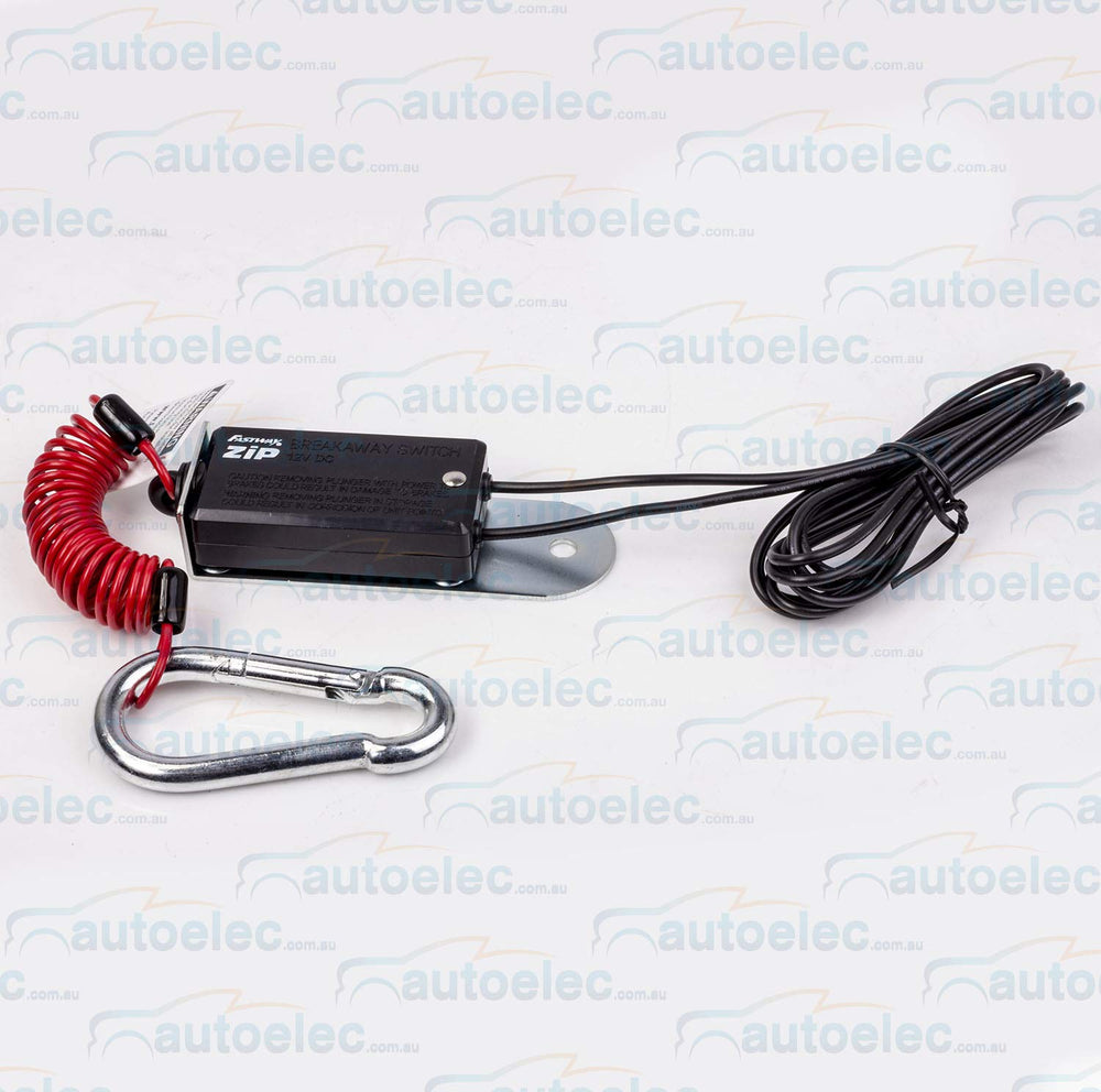 Fastway close-up of electric brake switch demonstrating secure activation reliability