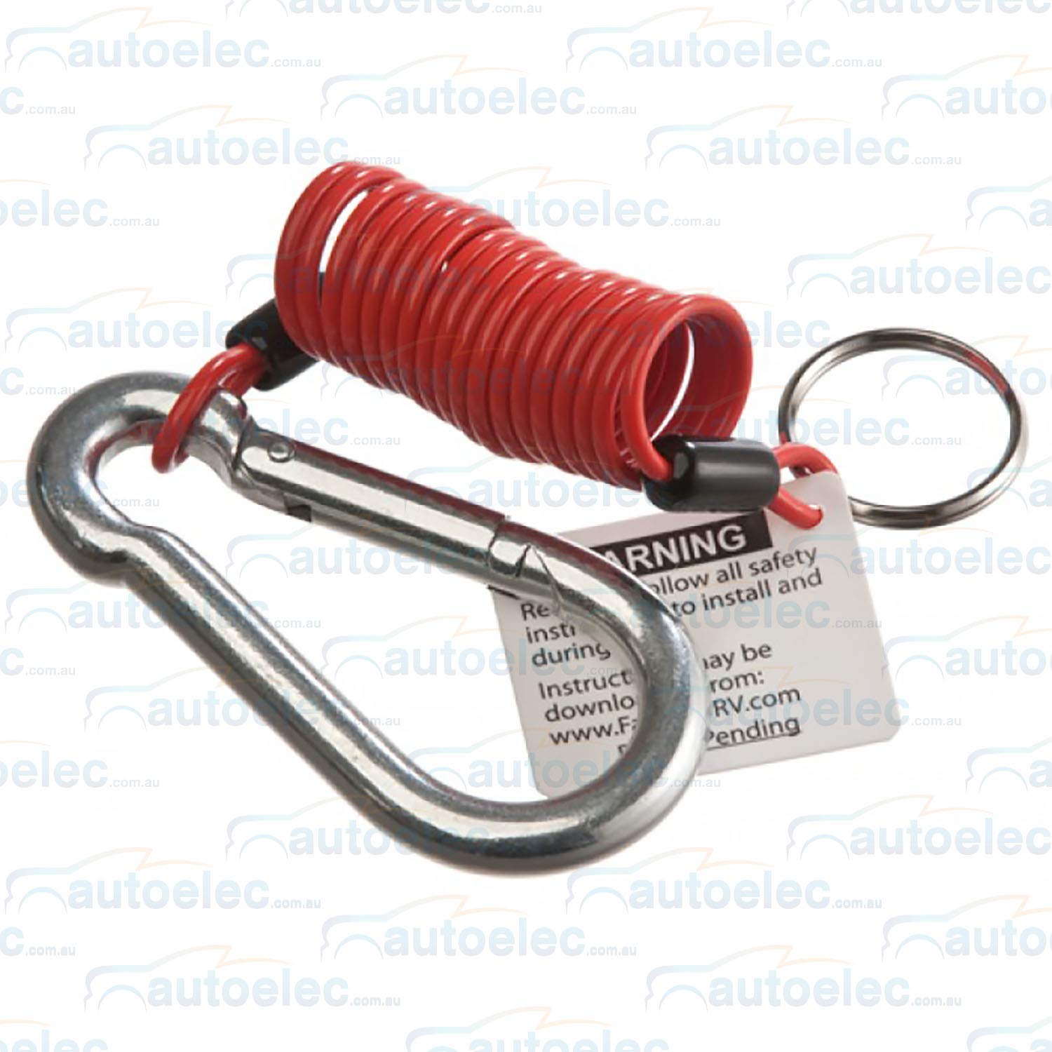 Fastway red finish and label showing high visibility for quick pre-trip checks
