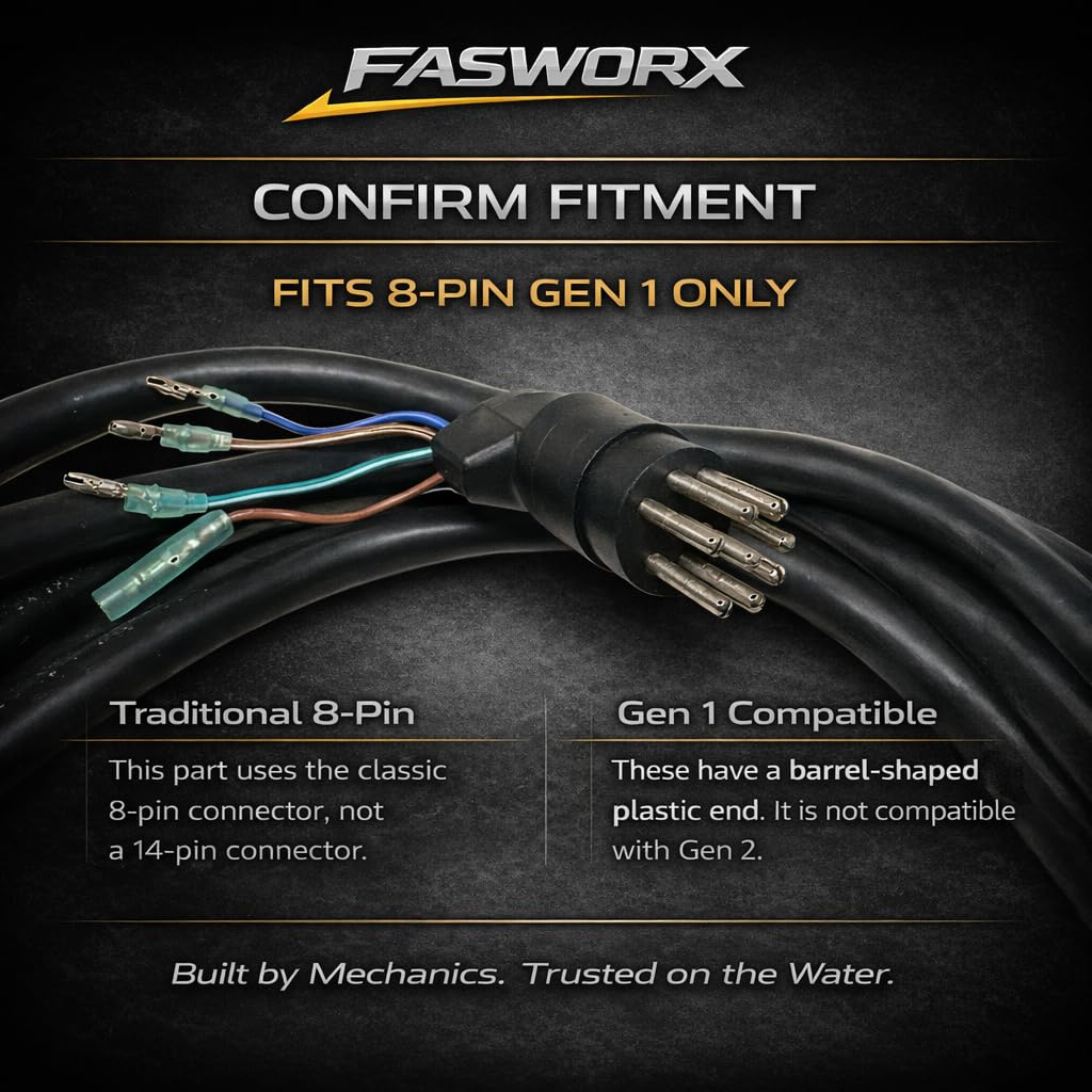 FASWORX 8-pin 15 ft harness, simplifies engine connection
