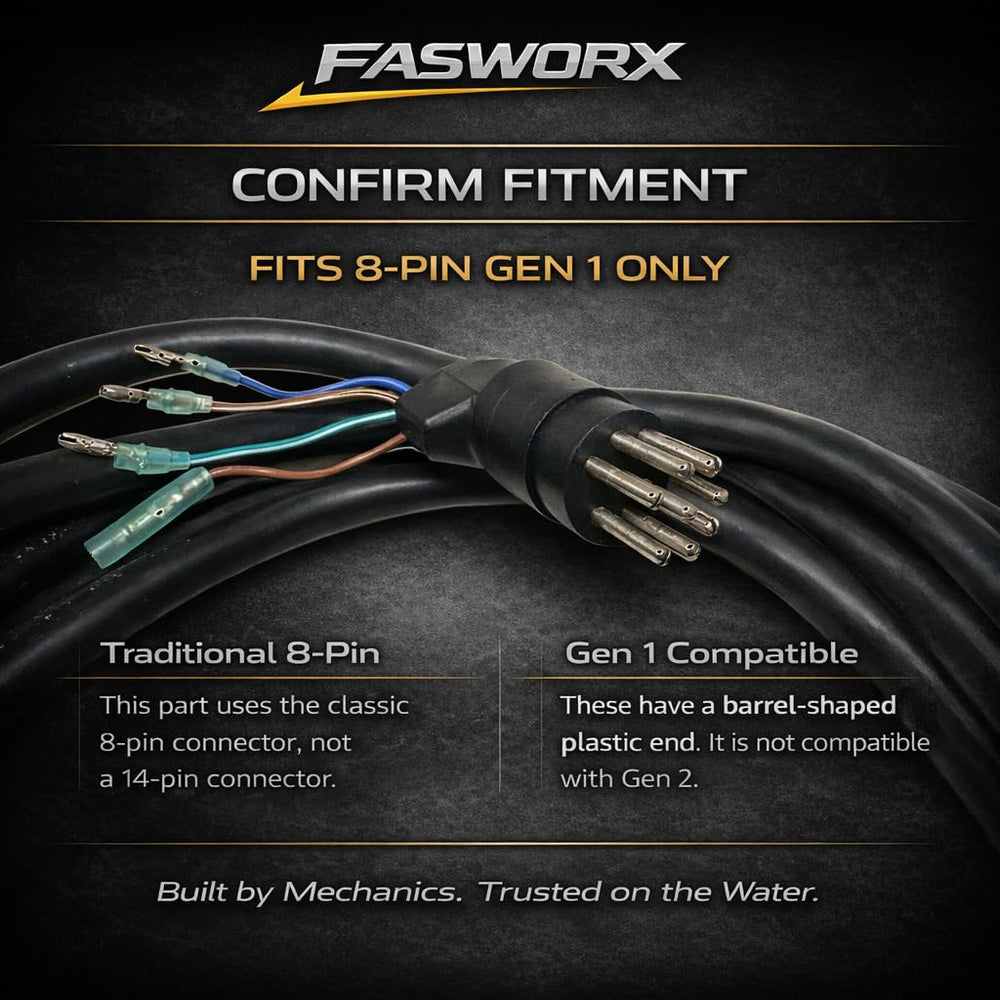 FASWORX 8-pin 15 ft harness, simplifies engine connection