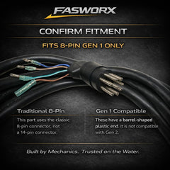 FASWORX 8-pin 15 ft harness, simplifies engine connection