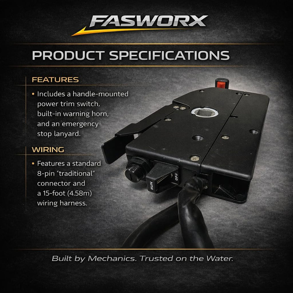 FASWORX trim switch detail on grip, quick onboard trim control