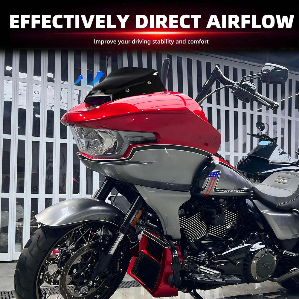 FATECIM angled view on bike demonstrating wind redirection and reduced helmet turbulence