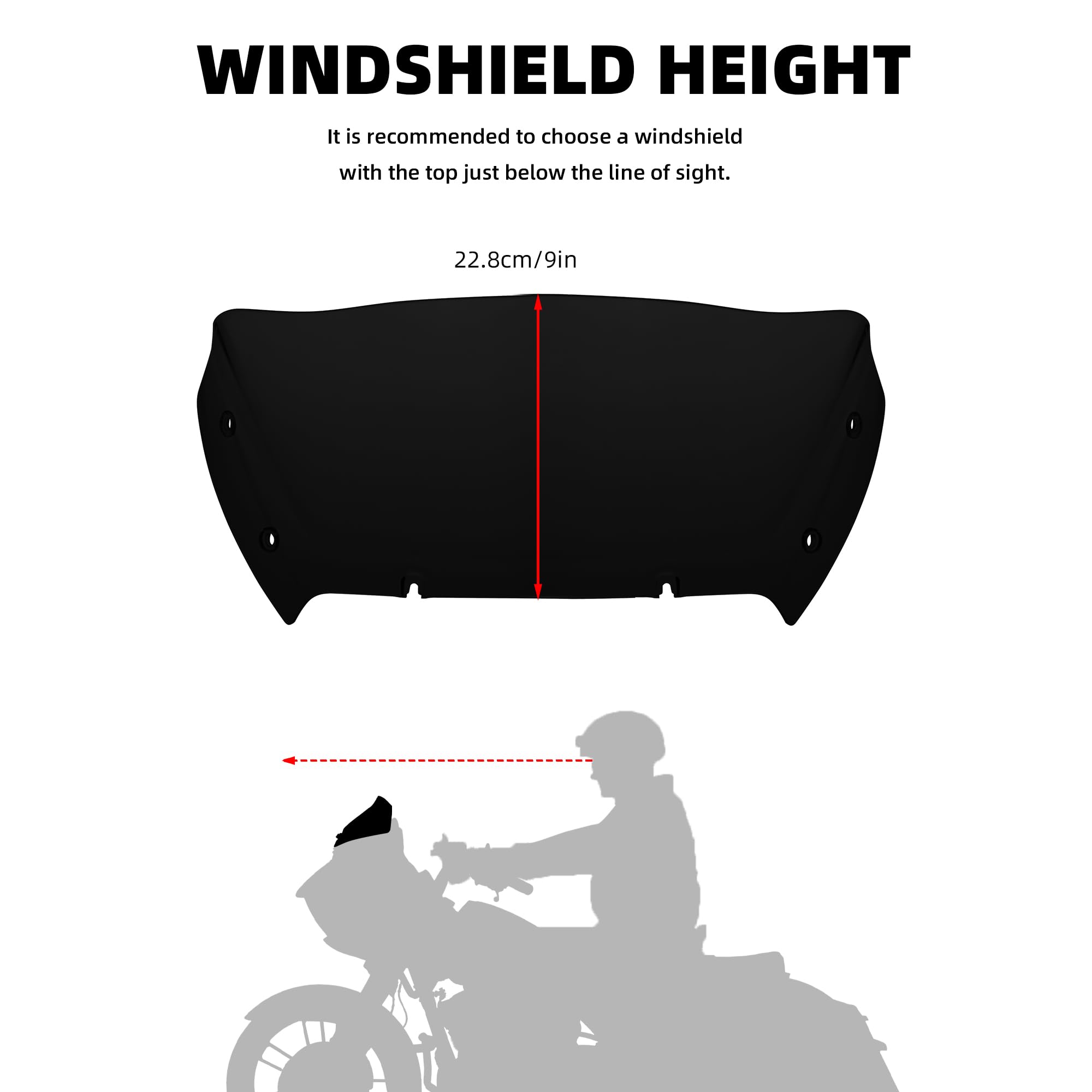 FATECIM side-mounted on Road Glide illustrating improved rider comfort and splash deflection