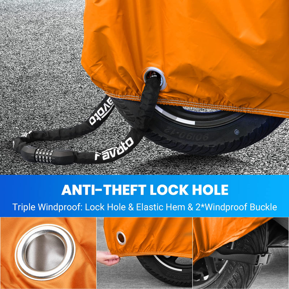 Favoto lock hole and buckle detail showing secure attachment options
