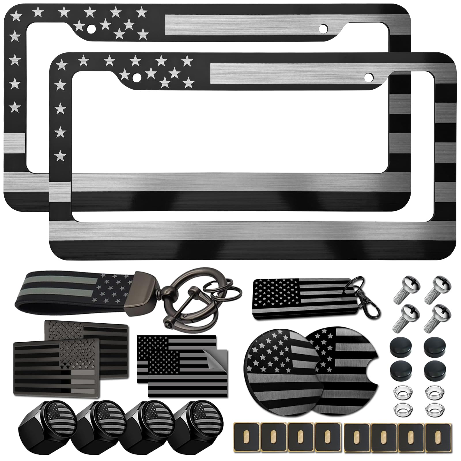 FBJTDQ front view of black flag frame showing sleek durable finish