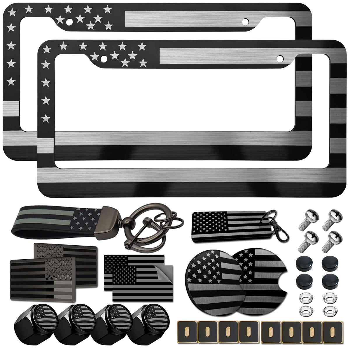 FBJTDQ front view of black flag frame showing sleek durable finish