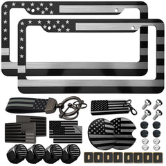 FBJTDQ front view of black flag frame showing sleek durable finish