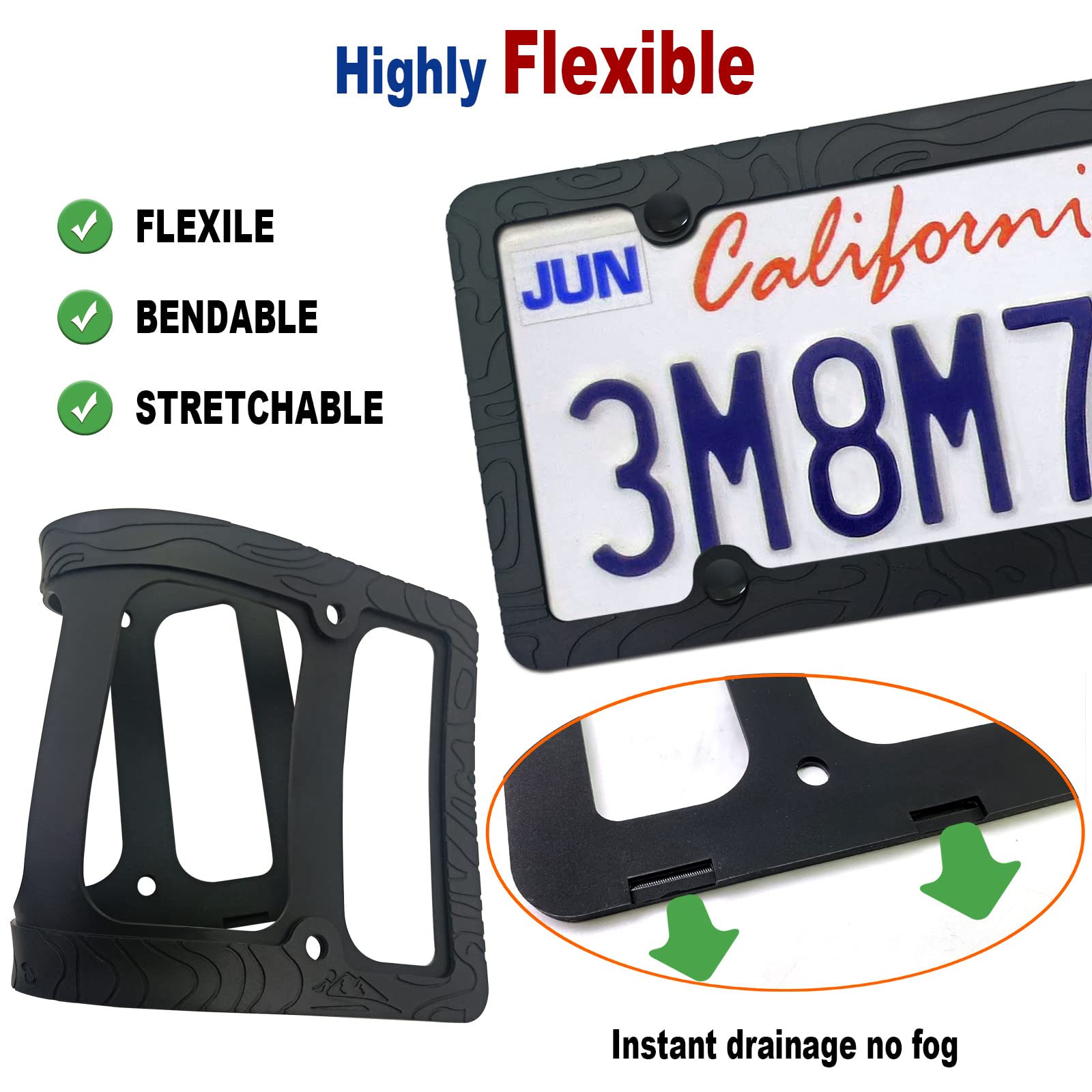 FBJTDQ anti-rust screws and black caps included to secure frame and enhance appearance