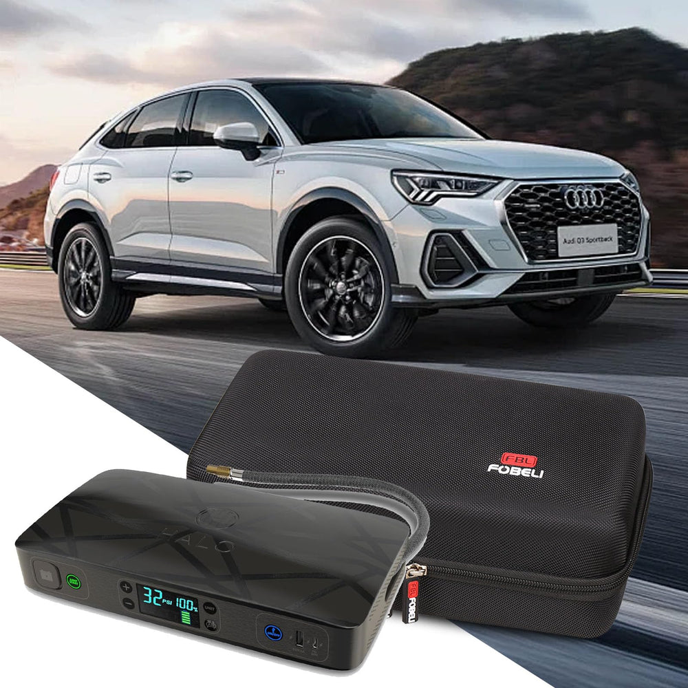 FBLFOBELI case stored in a car trunk for roadside readiness and space-saving benefit