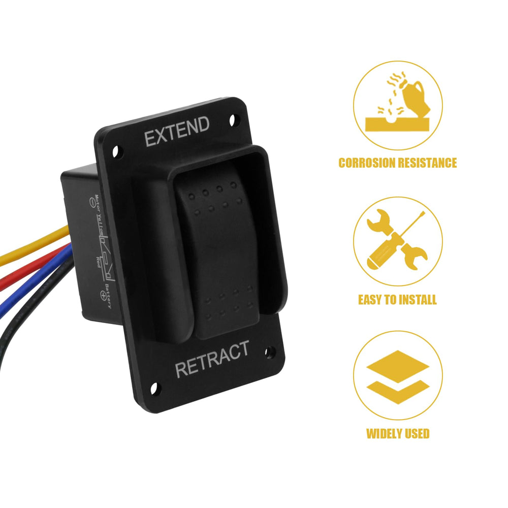 FBULWSEC switch next to ruler showing compact size for accurate fitment benefit