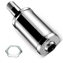 FVRITO front view chrome muffler showing polished finish and durable design