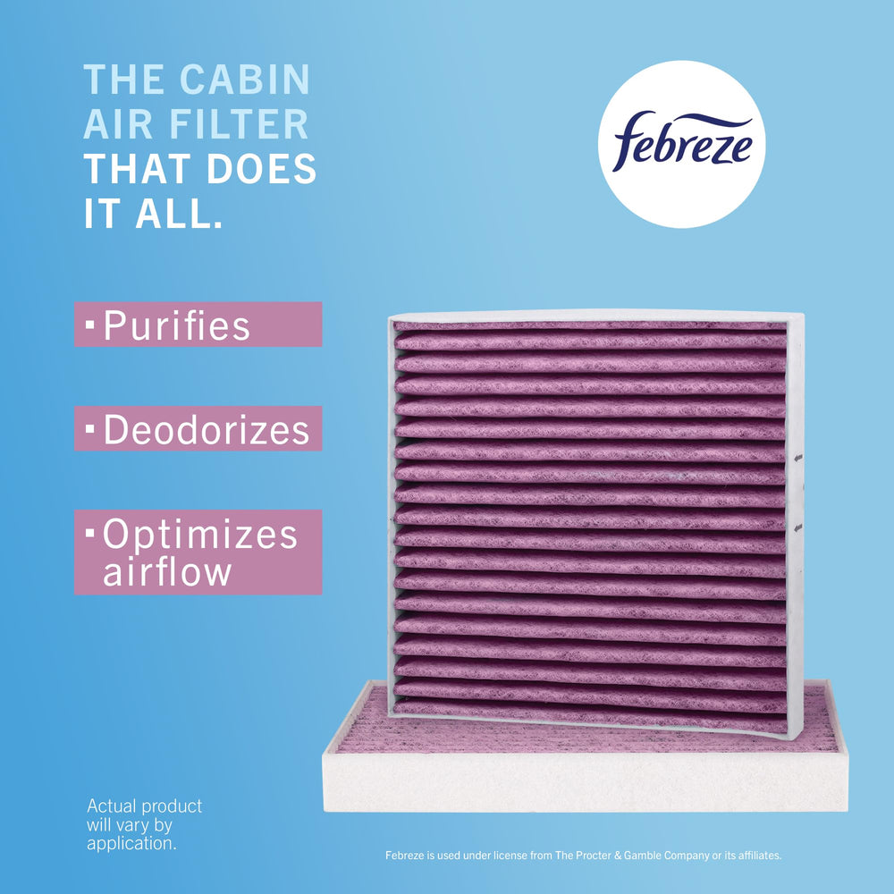 Febreze filter next to ruler showing exact size and fitment