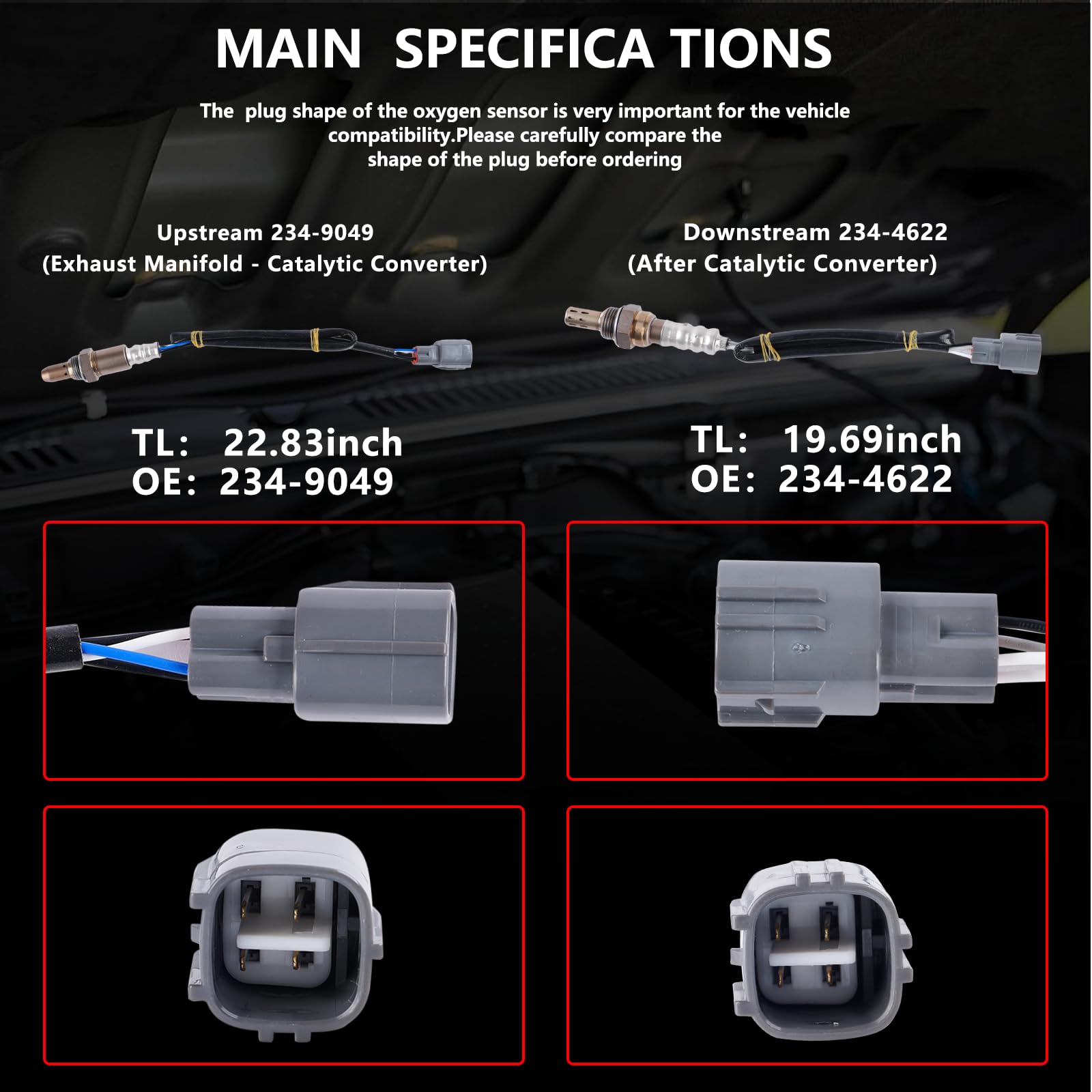 FEBYPATIM upstream sensor installed on a Toyota Camry exhaust manifold, restores accurate sensing
