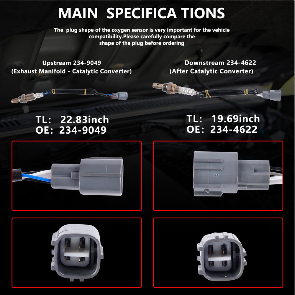FEBYPATIM upstream sensor installed on a Toyota Camry exhaust manifold, restores accurate sensing