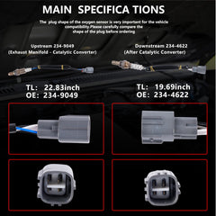 FEBYPATIM upstream sensor installed on a Toyota Camry exhaust manifold, restores accurate sensing