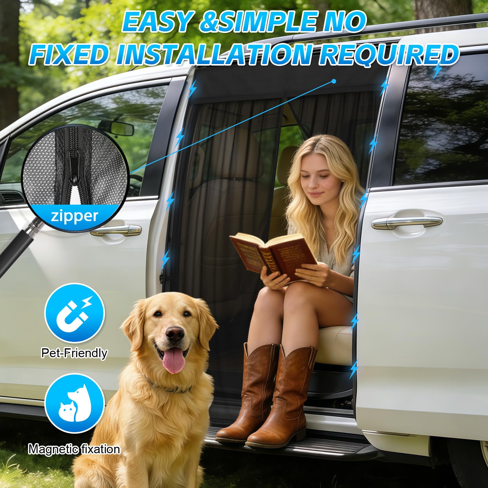 Federedevo installed on Chrysler Pacifica sliding door, improving ventilation benefit