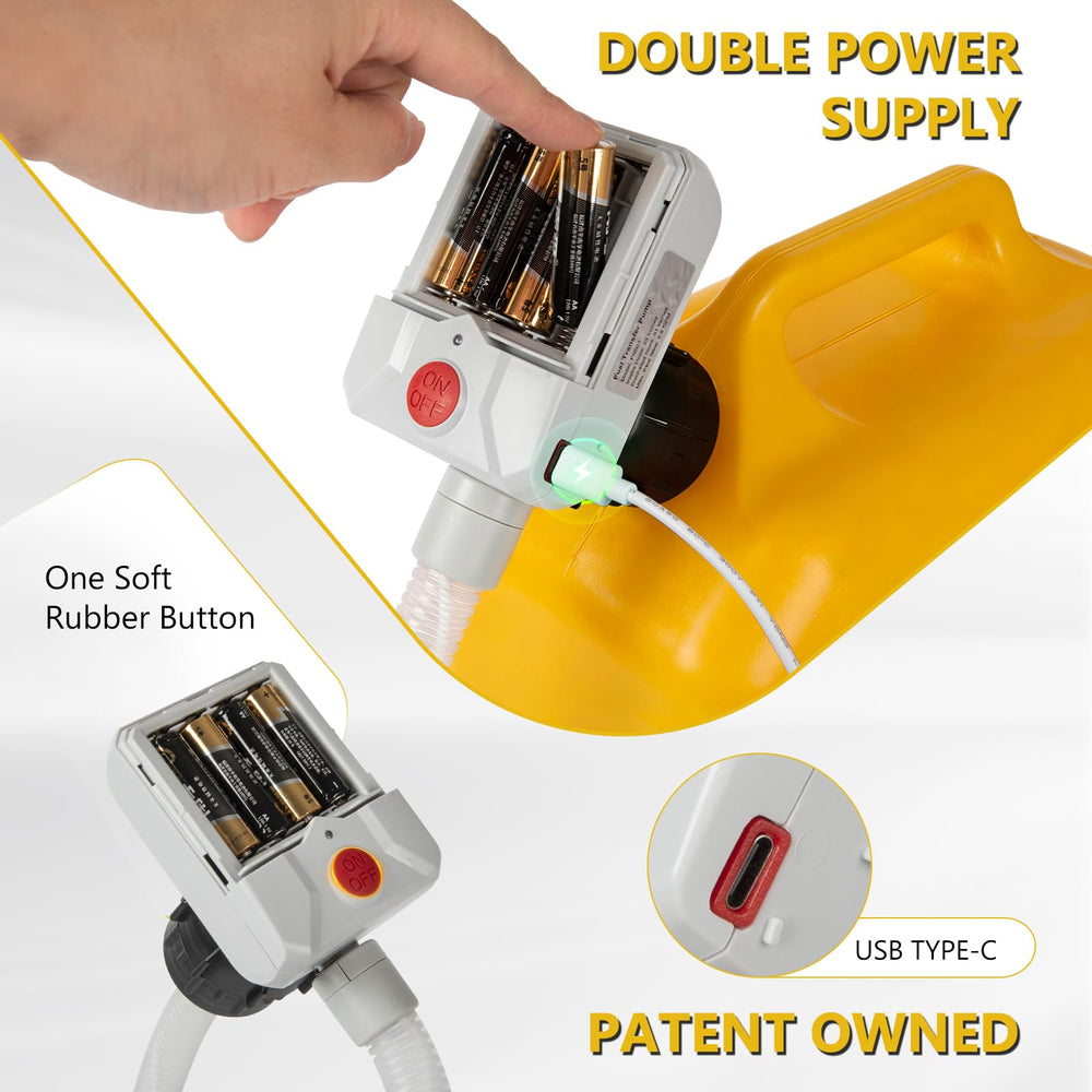 FEEDRON close-up of auto-stop sensor highlighting spill-prevention safety