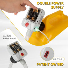 FEEDRON close-up of auto-stop sensor highlighting spill-prevention safety