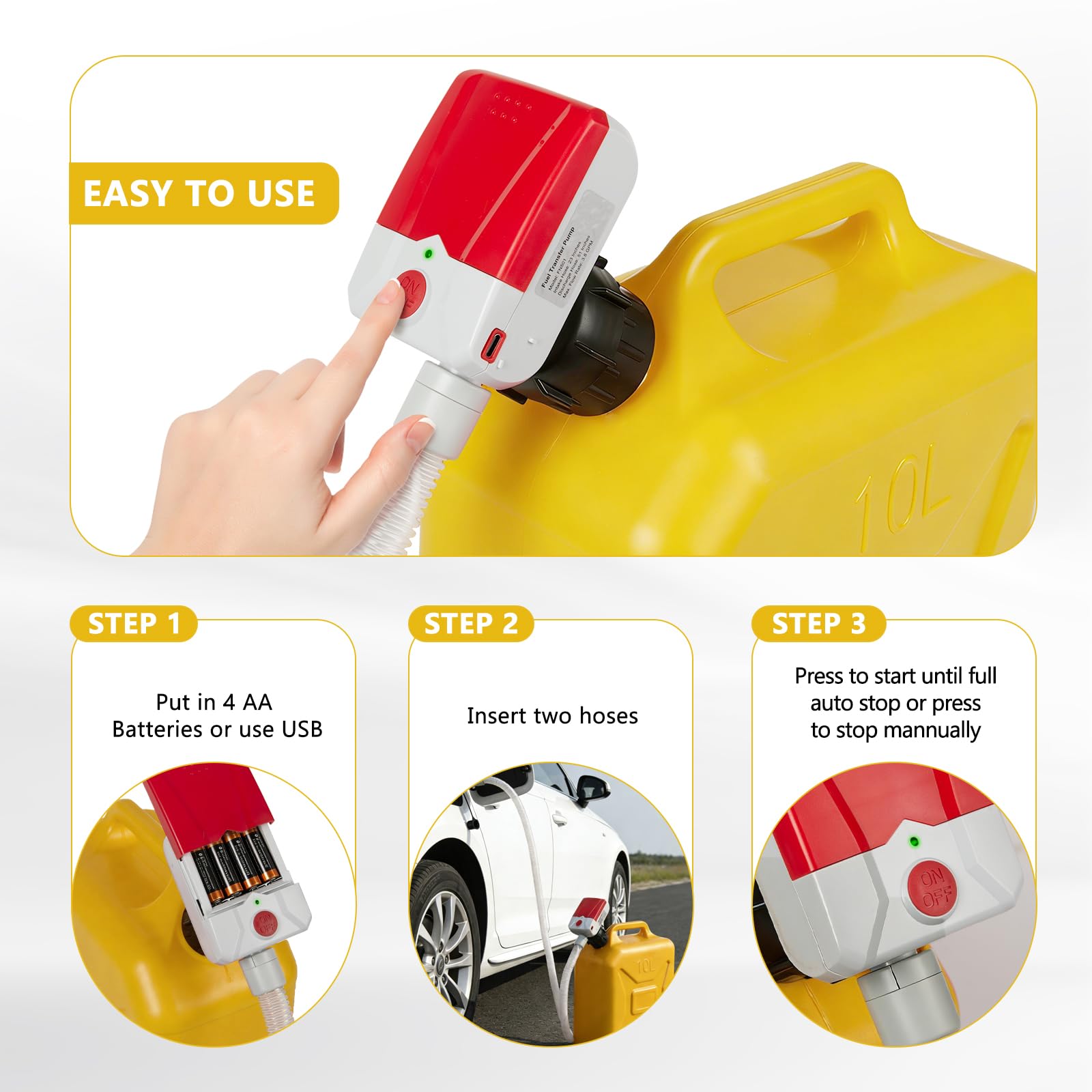 FEEDRON pumping fuel into a vehicle tank demonstrating quick refill speed
