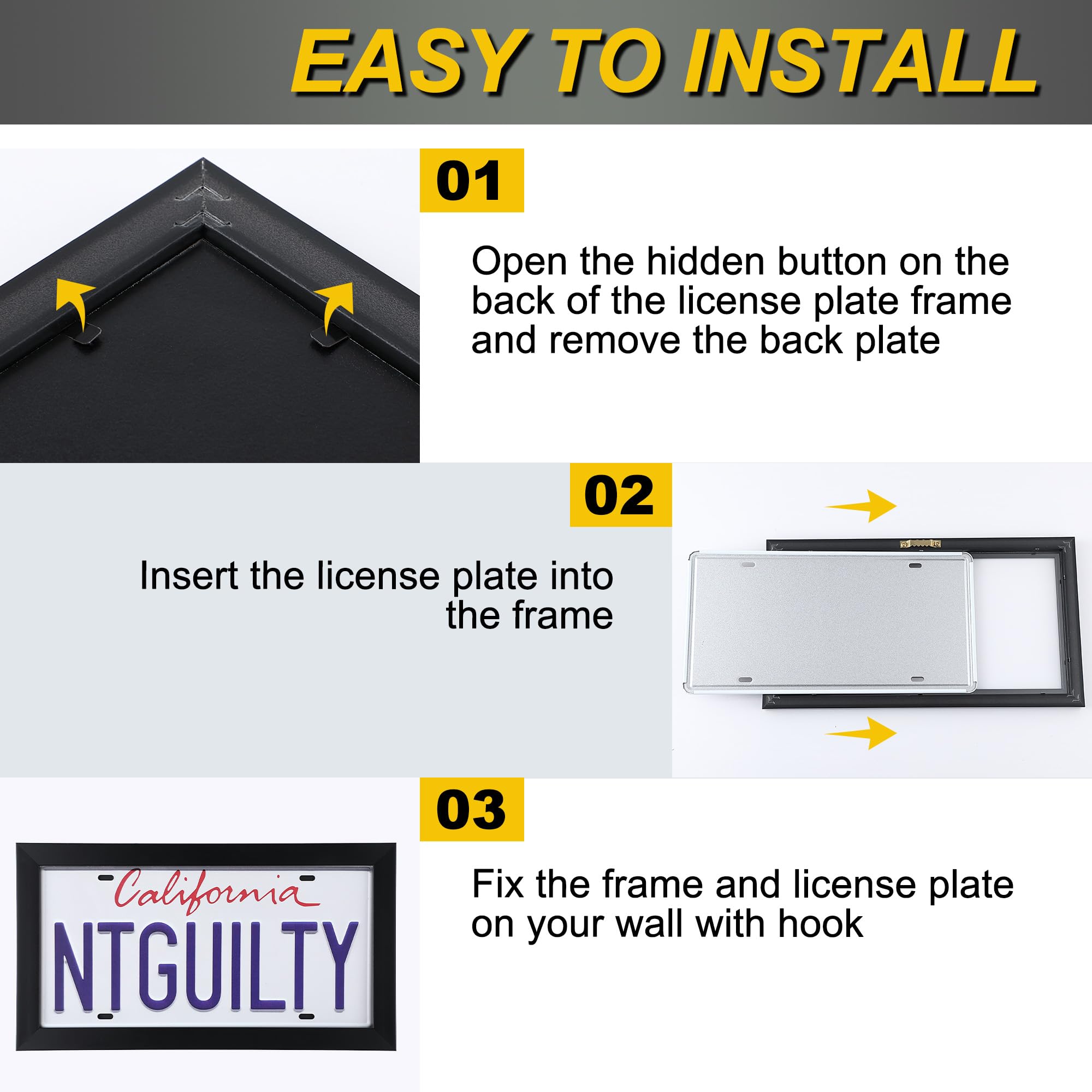 Feekoon frame mounted in living room showing easy wall display and polished décor integration