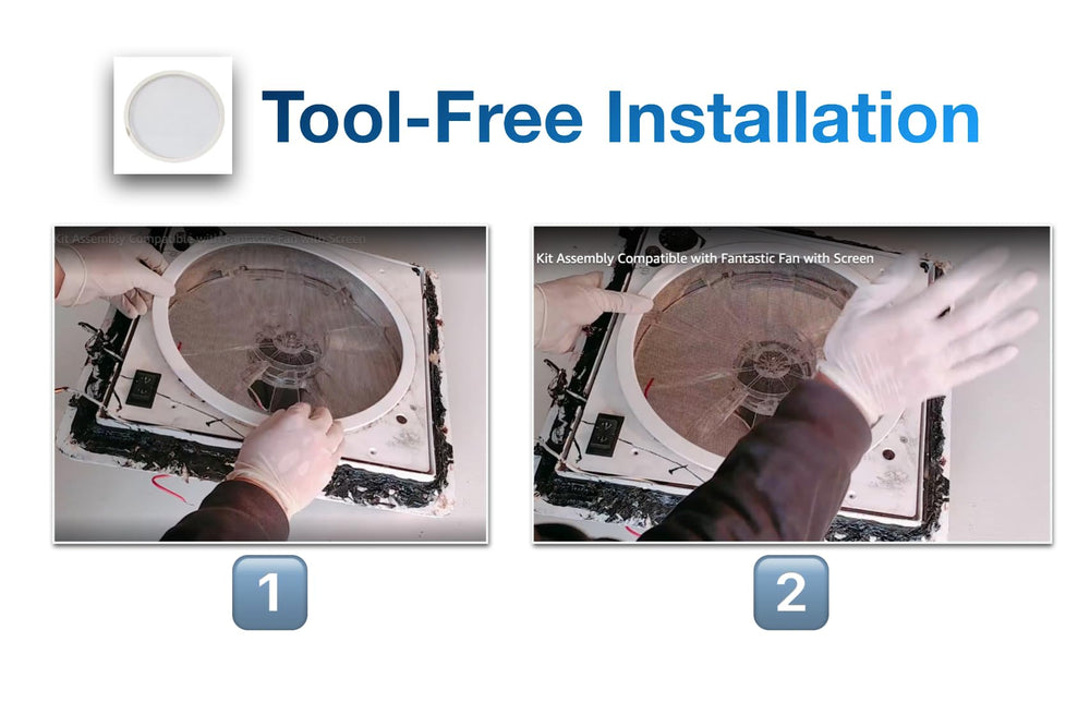 feeoveo installed on an RV roof vent demonstrating improved airflow and insect protection